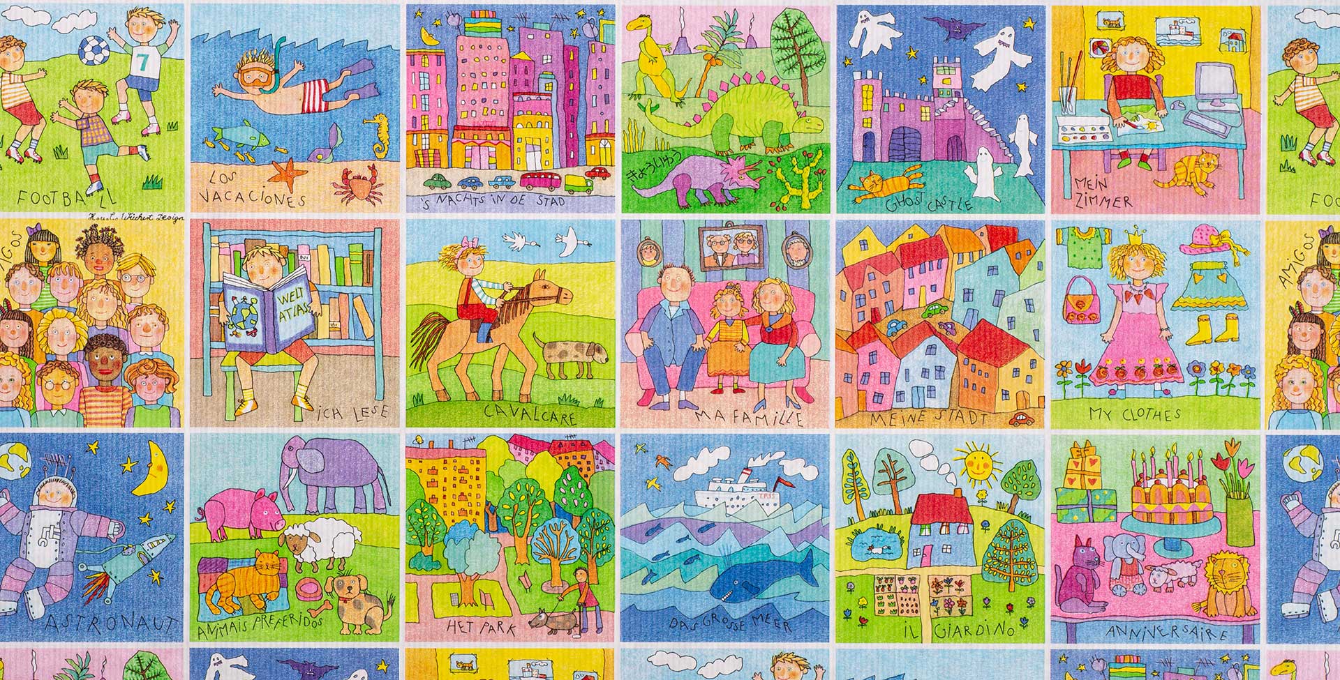 Geschenkpapier Kinder | Memory | Geschenkpapieransicht