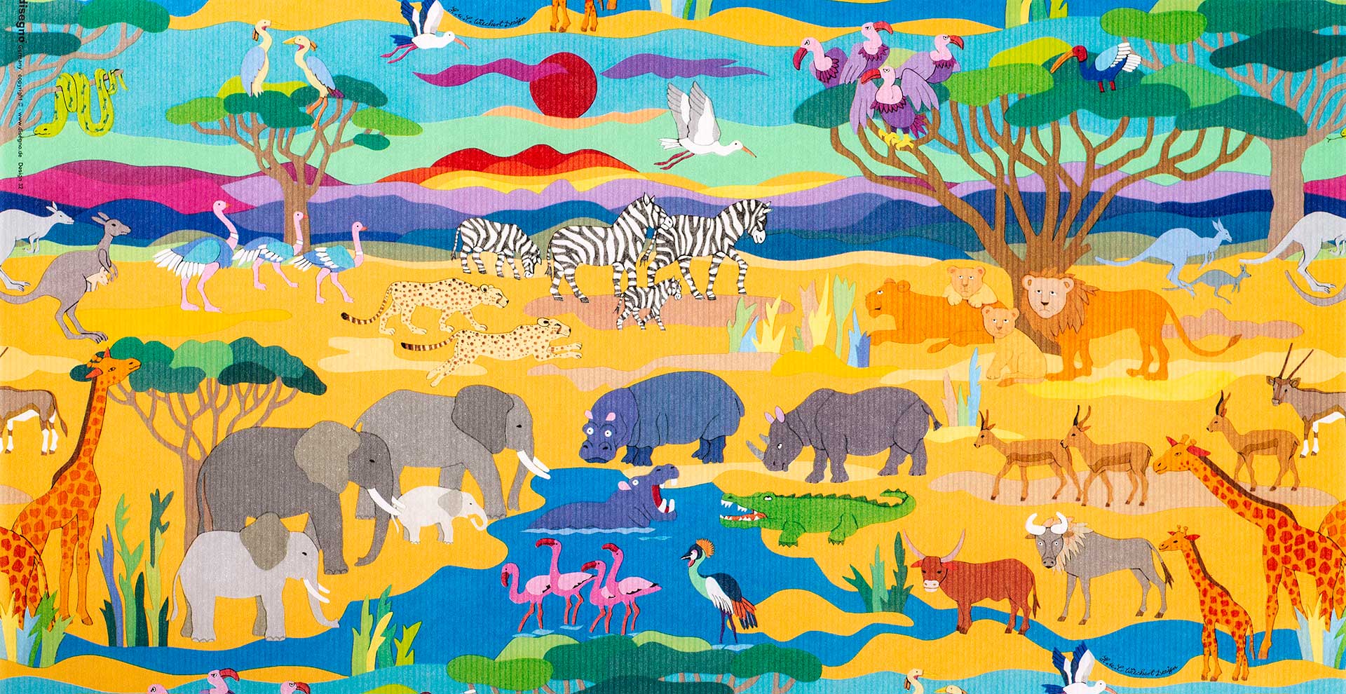 Geschenkpapier Kinder + Jugend | Wildlife / Safari | Geschenkpapieransicht