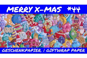 Weihnachts Geschenkpapier für Kinder - Merry X-mas