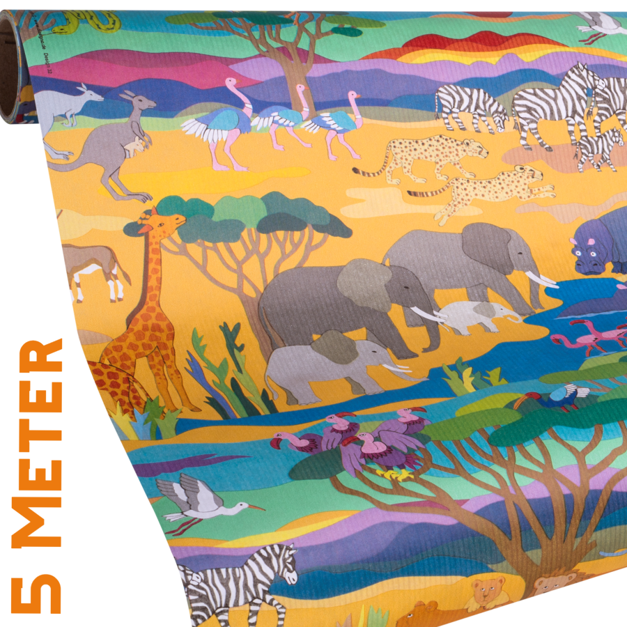 Safari Geschenkpapier Tiere | Wildlife
