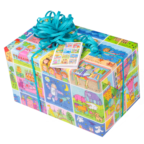 Geschenkpapier Kinder | Memory | Geschenkpapier Ausschnitt