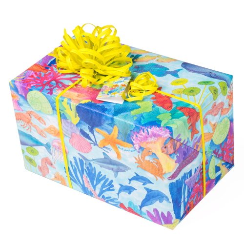 Geschenkpapier Jugend + Erwachsene | Blue Ocean | Geschenkpapier Ausschnitt