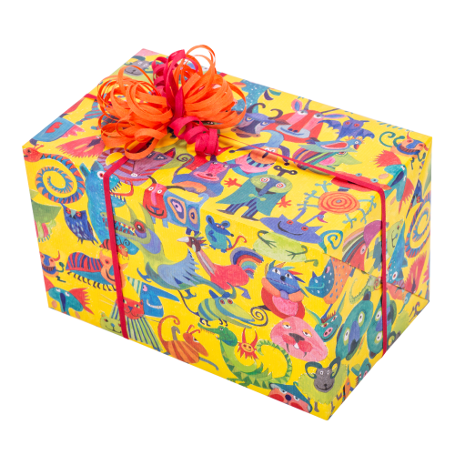 Geschenkpapier Kinder + Jugend | Crazy Party | Geschenkpapier Ausschnitt