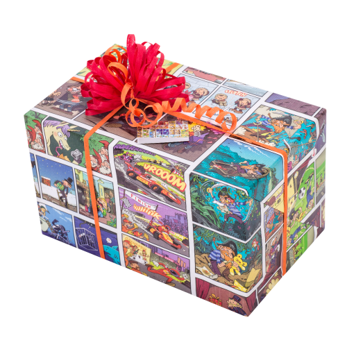 Geschenkpapier Kinder + Jugend | Comic | Geschenkpapier Ausschnitt