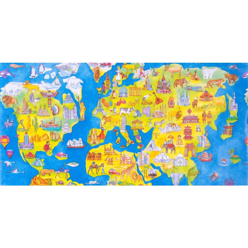 Geschenkpapier Weltkarte | one World