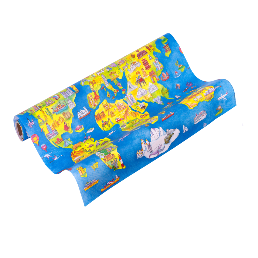 Geschenkpapier Weltkarte | one World
