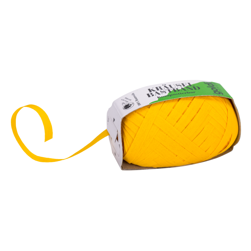 Geschenkband Baumwolle | Gelb | umweltfreundlich