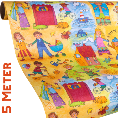 Geschenkpapier Kinder | Kinder Kinder | Geschenkpapier Ausschnitt