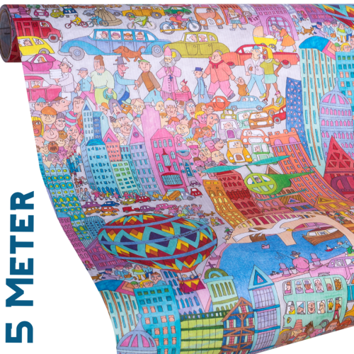 Geschenkpapier City | Kinder + Jugend | Geschenkpapier Ausschnitt