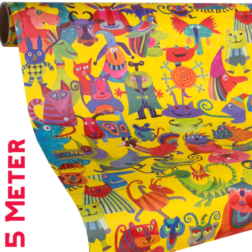 Geschenkpapier Kinder + Jugend | Crazy Party | Geschenkpapier Ausschnitt