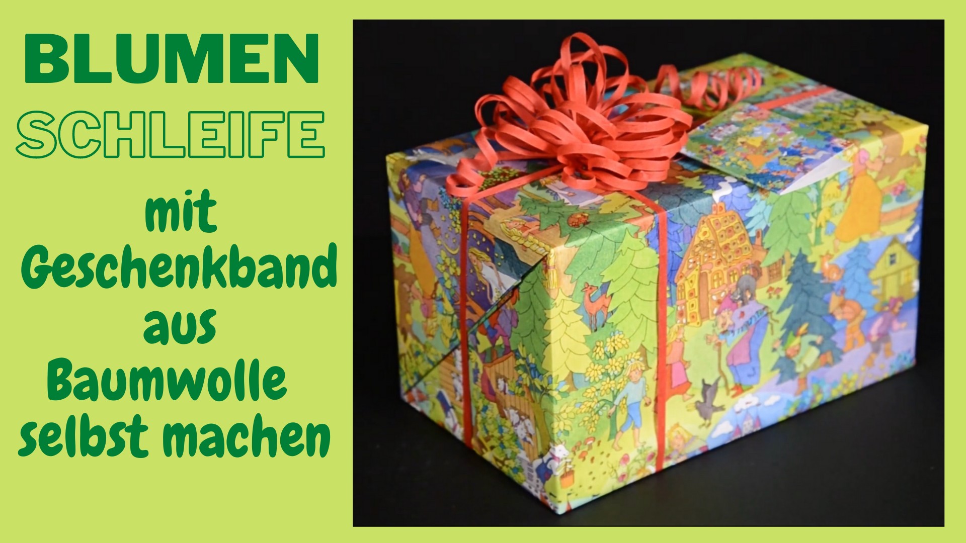 Geschenk verzieren mit Geschenkband - Blumenschleife selber machen DIY