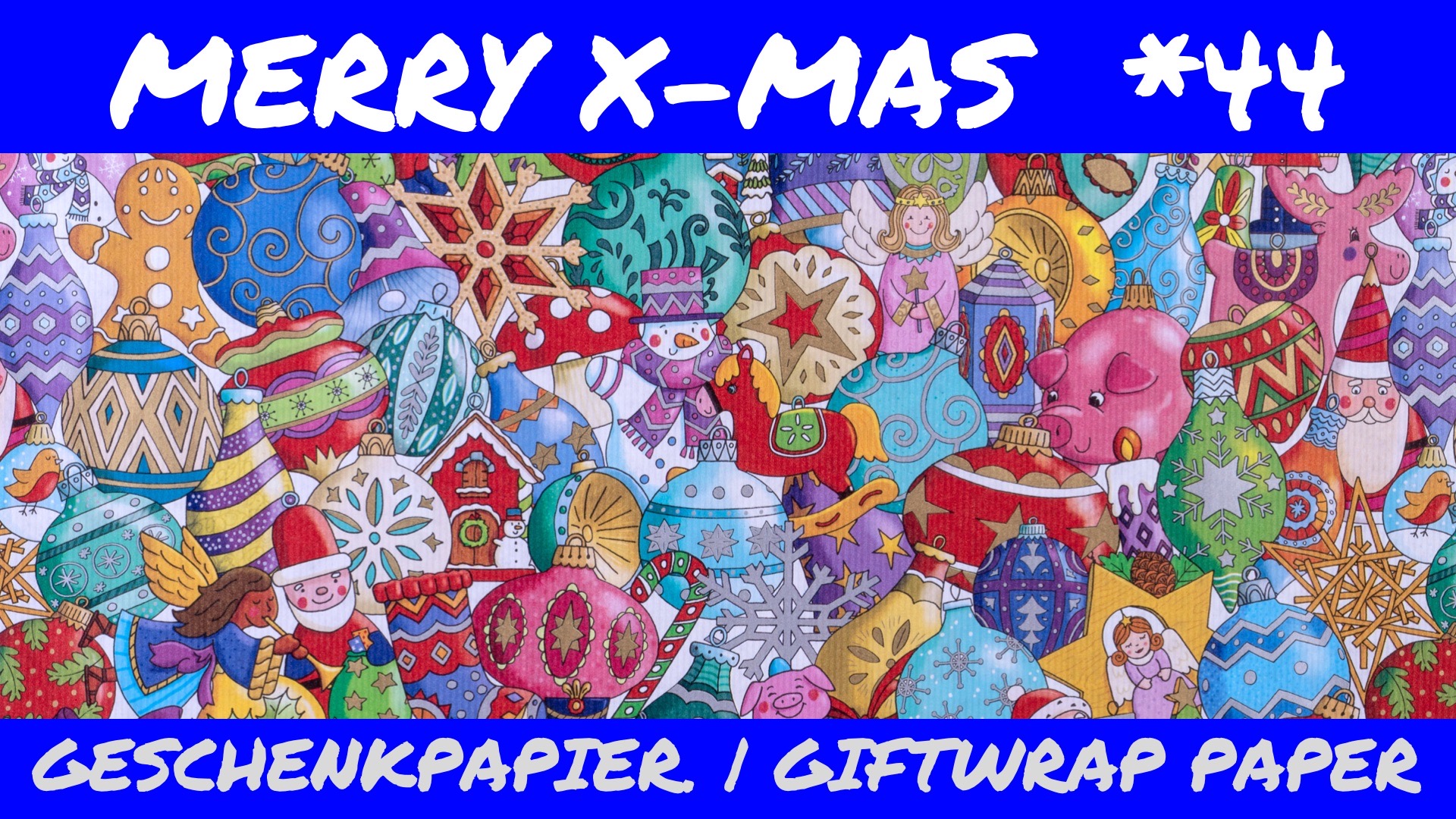 Merry X-mas - Neues Weihnachts-Geschenkpapier für Kinder