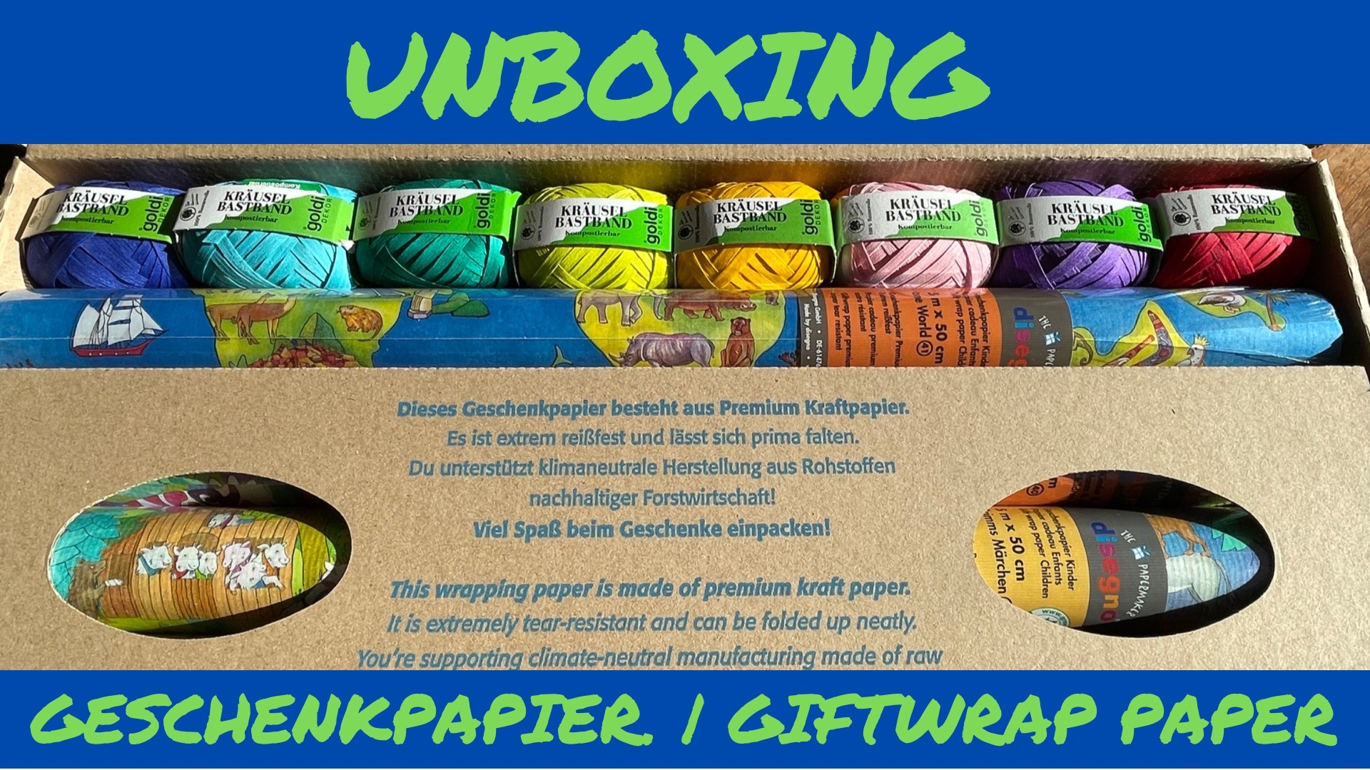 Geschenkpapier unboxing