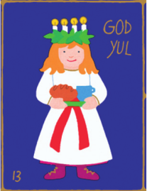 Heilige Lucia | Weihnachtsgeschenkpapier Kinder