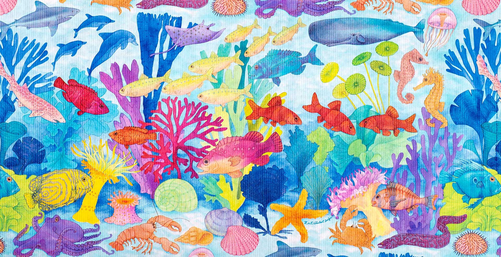 Geschenkpapier Fische Geschenkpapier Meer Blue Ocean Shop Hier